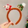 Nova tiara de Natal europeia e americana com chifres joia para adulto feita à mão feriado fofa cocar infantil mercadoria de feira atacado