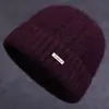 Nuevos Sombreros de Invierno para Mujeres de Mediana Edad y Mayores, Sombrero de Lana Cálido con Felpa para Abuela Señora Mayor, Sombrero de Punto Anti-Frío para Mamá