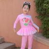 Traje de baño de dos piezas con mangas largas y pantalones largos, Ropa de baño para niños, Ropa de baño para bebés, Pequeño, Mediano y Grande, Traje de baño estampado para niños, Traje de baño transfronterizo