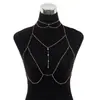 Cadena de Pecho Estilo Puro Deseo Cadena Corporal Europea y Americana Sexy Bikini Clavícula Nicho Cadena de Espalda Accesorio Collar Joyería A105
