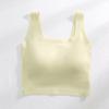 Base de Cuello Cuadrado Tirante Ancho Chaleco Cinturón Almohadilla para el Pecho Ropa Interior para Llevar Debajo o Encima Deporte Belleza Espalda Ropa Interior sin Costuras de Seda de Hielo con Envoltura para Mujer