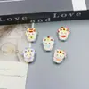 Estilo Año Nuevo de Dibujos Animados Danza del León Gato Kt Accesorios de Resina DIY Pasador Hecho a Mano Funda de Teléfono Imán para Refrigerador Llavero Materiales