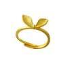 Anillo Abierto de Orejas de Conejo, Estilo Antiguo Oro Arena, Diseño Abierto Ajustable, Chapado en Oro de Cobre, Dulce Tendencia Americana Estilo Animal, Wholesale para Mujer