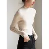 Tejido sin costuras SS STUDIO, elegante y con estilo, suéter de lana para mujer de cuello semi-alto, perfecto para usar en capas en otoño