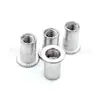 Porca rebitável porca serrilhada M3-M12 cor aço inoxidável zinco porca rebitável porca rebitável semi-hexagonal cabeça chata ranhura vertical