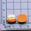 Mini Food Play Series Pão de Creme de Chocolate Torrada Dim Sum DIY Patch Acessórios Hairpin Resina Acessórios