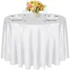 Toalha de Mesa de Cetim Transfronteiriça Toalha de Mesa Redonda de Hotel Toalha de Mesa de Cor Sólida para Casamento Hotel Restaurante Saia de Mesa Redonda de Cetim de Seda de Alta Qualidade