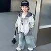 Jaqueta de Primavera para Meninos 2026 Novo Estilo Coreano Roupa Legal para Meninos Pequenos Jaqueta para Primavera e Outono para Meninos