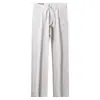 Pantalones de Pierna Recta Finos de Verano Europeo Algodón de Sarga Elástico Suave y Transpirable Pantalones Casuales de Negocios para Hombre de Gama Alta Lavados
