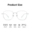 Armazón de Gafas para Miopía Grande de Forma Polygonal, Moderno y Genial, para Mujer, Armazón de Titanio Plateado Elegante y Versátil para Hombre, Gafas Danyang