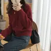 Cárdigan suéter de punto para mujer, estilo coreano, mapache, otoño, nuevo, suave y cómodo, cuello redondo, manga larga, simple, versátil, capa base de punto