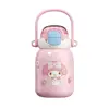 26 Tazas Térmicas Nuevas Sanrio 2 Kuromi Portátil para Niños con Aislamiento y Popote para Uso Escolar de Niñas