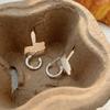 Pendientes geométricos multilínea en forma de C de estilo coreano Suheng de Corea del Sur para mujer, de plata de ley S925, con diseño simple y moderno, pendientes Mori