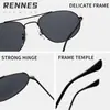 Gafas de Sol Metálicas de Doble Puente Estilo Europeo y Americano Raine para Hombres y Mujeres, Esencial Retro de Streetwear de Alta Gama, Gafas Aviador para Sombra al Aire Libre