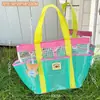 Bolsa de Gelatina Fofa de Desenho Animado Original Tengyi, Bolsa de Mão Versátil para Meninas, Bolsa de Praia para Viagem, Bolsa Transparente para Litoral, Atacado