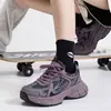 Nuevos Zapatos Blancos de Papá 2025 para Mujer, Zapatillas Deportivas de Suela Gruesa para Aumentar la Altura para Primavera y Otoño, Zapatos Deportivos Casuales Ligeros Versátiles