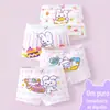 Roupa Íntima Feminina Infantil Boxer de Algodão Puro Meninas Jovens Shorts Cartoon Fofos Confortáveis Meninas Crianças Mais Velhas Sem Etiqueta Calça de Quatro Cantos Classe A