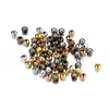 Contas Espaçadoras de Ferro de 2-10mm, Contas Soltas Redondas Furadas, DIY Br