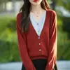 Cárdigan de punto fino para mujer con diseño francés, chaqueta tipo dos piezas con bloques de color, nuevo suéter básico otoño/invierno 2026