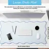 Jogo americano com borda ondulada estilo fofo mouse pad para meninas escritório interno tecido à prova d'água antiderrapante resistente à sujeira ip