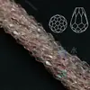 Material de cuentas hecho a mano para manualidades, accesorios de flores, cuentas sueltas, cristal, agujero mediano, cuentas de gota 10x 15 mm 50/tira