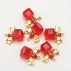 Nudo de Lazo Cuadrado Colgante de Cristal Moda Collar Pulsera Colgante Pequeño Hecho a Mano DIY Accesorios de Joyería Accesorios para Ropa
