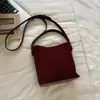 Nuevo modelo 2026, exquisito bolso cubo de moda coreana en gamuza, de un solo hombro cruzado, gran capacidad, tacto de terciopelo, otoño