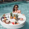 Bandeja Flotante de Agua para Celebridades de Internet de Bali Cesta Redonda de Ratán en Forma de Corazón Casa de Huéspedes Hotel Villa Piscina Plato de Cena
