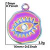 Acero Inoxidable Europeo y Americano en stock Ojo del Diablo Oro Real 18k Electrochapado Espejo Accesorios de Joyería DIY Collar de Acero de Titanio
