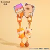 Baimao Original Lindo Mascota Cp Hebilla Magnética Llavero Linda Muñeca de Resina Pareja Llavero Colgante para Bolso