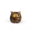 Pedra Britada de Cristal Natural Cola Coruja Animal Pequenos Ornamentos Decoração de Mesa para Escritório Estudo Presente Fofo