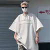 Camiseta rosa de manga corta holgada para hombre, estilo americano, con relieve, camiseta básica de verano resistente para adolescentes, tejido de gamuza