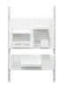 Tablero blanco perforado del pilar A, estantería de almacén, estante de pared para almacenamiento, accesorios, herramientas para estante de cocina
