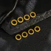Placa de Plata de Ley S925 en Toda la Superficie con Oro de 24 Quilates, Incrustado con Pequeños Diamantes, Anillos Separadores de Alambre Retorcido, Accesorios para Joyería DIY, Accesorios Pequeños Simples y de Moda