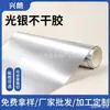 2.5C Prata Claro Material Autoadesivo para Pet com Rolo de Etiqueta Impressa Revestida, Etiqueta Prata Autoadesiva, À Prova d'Água