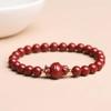 Colgante de conejo de cinabrio de mineral crudo natural, año de nacimiento, arena de oro púrpura, pulsera de conejo de jade, collar de conejo, colgante para teléfono móvil
