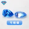 Huagang Gema Pera de Alta Temperatura Zirconio de Aguamarina Piedra Suelta Al por Mayor Aguamarina en Forma de Gota Cera Cubic Zirconia