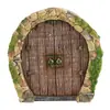 Porta de Fada Elfo Porta de Conto de Fadas Decoração de Madeira para Pátio Árvore Ornamentos de Madeira Decorações de Jardim Estilo Dupla Camada