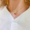 Collar de Amor de Zircón Explosiones Europeas y Americanas Sentido Avanzado Cristal en Forma de Corazón Cadena de Clavícula Nicho Collar de Corazón de Durazno para Mujer