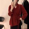 Suéter de terciopelo de mapache para mujer, suéter de punto suave, encerado, de longitud media, estilo holgado, estilo coreano, 2024