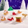 Paisaje en Miniatura Transfronterizo Creativo Casa de Nieve Navideña Señal de Calle Escena de Nieve Accesorios de Decoración DIY Pequeños Adornos de Escritorio