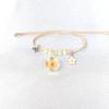 Direto da Fábrica pulseira de bola de vidro flor seca tecida à mão multicolorida opcional pingente de narcisos pulseira doce fresca