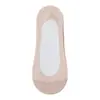 Calcetines de Seda de Hielo de Corte Bajo, Bordes Antideslizantes, Suela de Algodón Puro, Absorbentes del Sudor, Resistentes al Olor, Calcetines Invisibles de Verano para Mujer, Calcetines Antideslizantes de Silicona para Tacones Altos