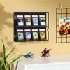 Caja de Exhibición de Tarjetas Acrílica Personalizada con Puerta Magnética, Caja de Exhibición de Tarjetas para Montar en Pared, Caja de Almacenamiento Resistente a los Rayos UV