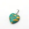 Pingente de amor em pedra natural transfronteiriço 20mm pingente de coração cor de cristal pingente de coração de pêssego acessórios de joias para colar