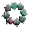 Fabricante Transfronteiriço Pedra Natural Pingente em Forma de Coração Quartzo Rosa Ágata Coração de Pêssego Colar Acessórios DIY Atacado Cristal Natural