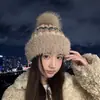 Chapéu de Lã Tricotado Colorido Estilo Coreano Versátil para Outono e Inverno Chapéu Quente Espessado com Proteção para Ouvido Casual à Prova de Vento Tampa para Dedos