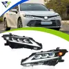 Adequado para Camry 2018-2023 Montagem de Farol Três Olhos Lente LED com Luzes Diurnas Sequenciais