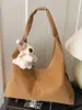 Bolsa Casual Retro de Grande Capacidade para Mulheres Moda Inverno 2025 Nova Bolsa de Ombro para o Dia a Dia Bolsa Tote Relaxada