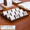 Soporte de Exhibición de Madera de Nogal Negro para Adornos Mostrador de Joyería Accesorios para Joyería Bandejas para Adornos Combinación Versátil para Ventana